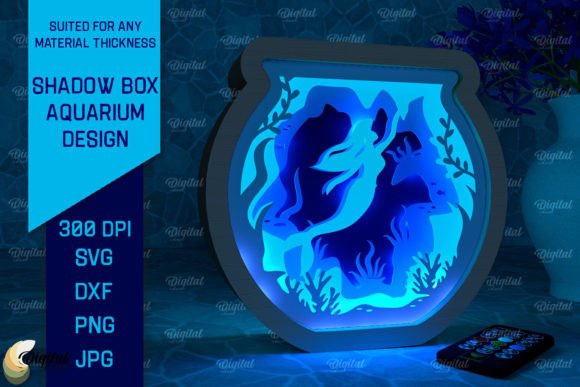 3D Shadow Box Aquarium Paper Cut