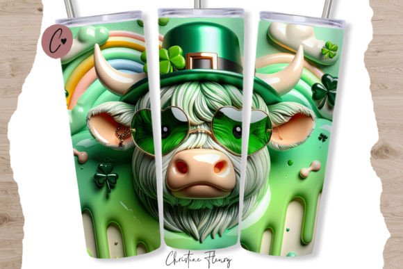 3D St Patricks Highland Cow Tumbler Wrap: Elevating Your Sublimation Game