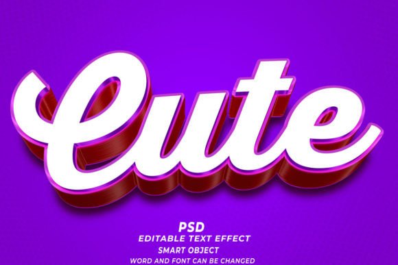 Cute PSD 3D Editable Text Effect Guide