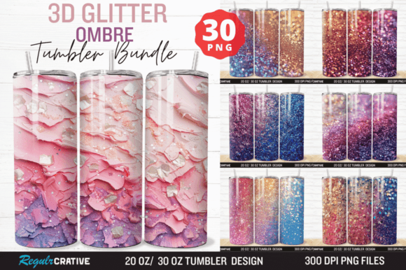 Elevating Sublimation Design: The Strategic Value of the 3D Glitter Ombre Tumbler Wrap Bundle
