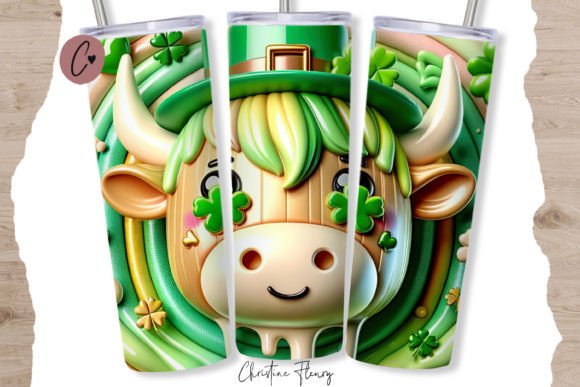 Elevating Your St. Patrick’s Day Merchandise with 3D Highland Cow Tumbler Designs