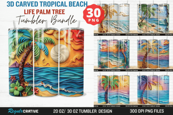 Evaluating the 3D Tropical Beach Life Palm Tree Bundle for Sublimation Projects