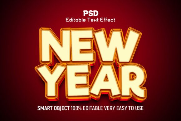 Evaluating the New Year 3D Editable PSD Text Effect for Design Projects