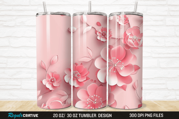 Mastering the 3D Pink Flower 20 30 Oz Tumbler Wrap for Professional Sublimation Results