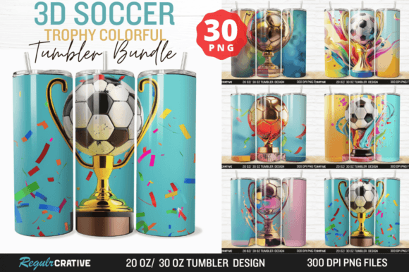 Mastering the 3D Soccer Trophy Colorful Tumbler Bundle for Professional Sublimation Results