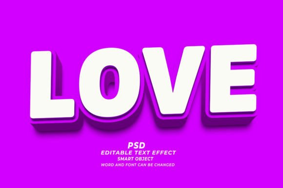 Mastering Visual Impact with the Love PSD 3D Editable Text Effect