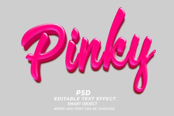 Mastering Visual Impact with the Pinky PSD 3D Editable Text Effect