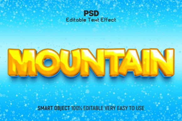 Mountain 3D Editable PSD Text Effect: Elevate Your Design Workflow