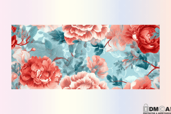 Retro Boho Rose 16oz Libbey Wrap PNG Guide