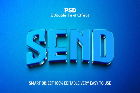 Send 3D Editable PSD Text Effect Style: Elevating Digital Design with Ease