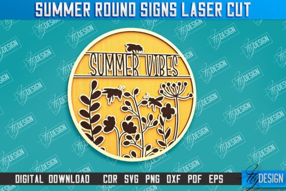 Summer Round Sign 3D Sign Inscription: Elevating Your Seasonal Decor with Precision Laser Cutting