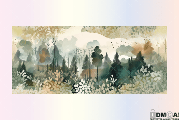 Unlocking the Magic of the Retro Mystic Forest 16oz Libbey Wrap PNG